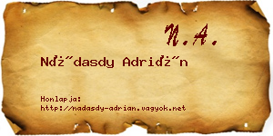 Nádasdy Adrián névjegykártya